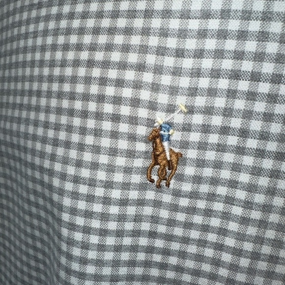 Ralph Lauren Iconic Oxford Big & Tall Men’s Size 3XL Classic Fit Gray White - Picture 7 of 12